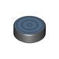 Tile Round 1 x 1 with Medium Blue Circles on White Background print
