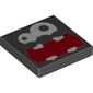 Tile 2 x 2 with Fuzzy Face, Large Mouth Print