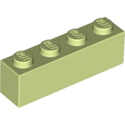 LEGO part 3010 Brick 1 x 4 in Spring Yellowish Green/ Yellowish Green