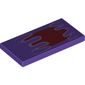 Tile 2 x 4 with Red Slime Monster Mouth print
