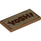 Tile 2 x 4 with Wooden Board, 'Yoshi' print