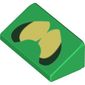 Slope 30° 1 x 2 x 2/3 with Yellow/Dark Green Eyes print