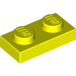 LEGO part 3023 Plate 1 x 2 in Vibrant yellow