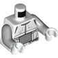 Torso Armour, Scout Trooper, Dark Bluish Gray Chest Panel Print, Light Bluish Gray Arms, White Hands