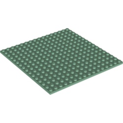 LEGO part 91405 Plate 16 x 16 in Sand Green