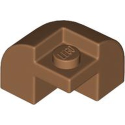 LEGO part 67810 Brick Curved 2 x 2 x 1 1/3 with Curved Top - Corner in Medium Nougat