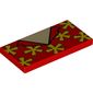 Tile 2 x 4 with Hawaiian Shirt and Tan Neck Print