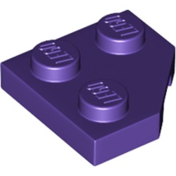 LEGO part 26601 Wedge Plate 2 x 2 Cut Corner in Medium Lilac/ Dark Purple