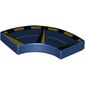 Tile 2 x 2 Curved, Macaroni with Dark Tan/Dark Blue Outer Compass Print
