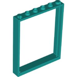 LEGO part 42205 Door Frame 1 x 6 x 6 in Bright Bluish Green/ Dark Turquoise