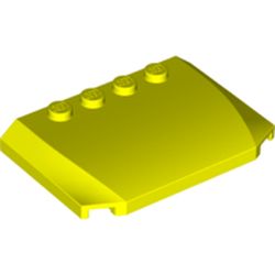 LEGO part 52031 Slope Curved 4 x 6 x 2/3 Triple Curved with 4 Studs in Vibrant yellow