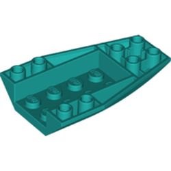 LEGO part 43713 Wedge Curved Inverted 6 x 4 in Bright Bluish Green/ Dark Turquoise