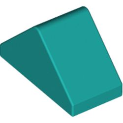 LEGO part 3044c Slope 45° 2 x 1 Double with Inside Stud Holder in Bright Bluish Green/ Dark Turquoise