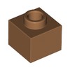Medium Nougat Plate 1 x 1 x 2/3 with Open Stud