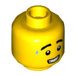 LEGO part 3626cpr3667 MINI HEAD, NO. 3667 in Bright Yellow/ Yellow