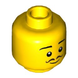 LEGO part 3626cpr3739 MINI HEAD, NO. 3739 in Bright Yellow/ Yellow