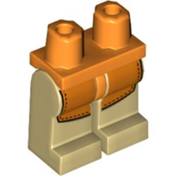 LEGO part 970x106pr2322 MINI LOWER PART, NO. 2322 in Brick Yellow/ Tan