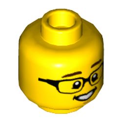LEGO part 3626cpr3771 MINI HEAD, NO. 3771 in Bright Yellow/ Yellow