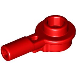 LEGO part 32828 Plate Round 1 x 1 with Hollow Stud and Horizontal Bar 1L in Bright Red/ Red