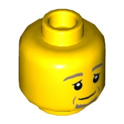 LEGO part 3626cpr3671 MINI HEAD, NO. 3671 in Bright Yellow/ Yellow
