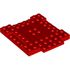 15624 PLATE 8X8X6,4, 3 CUT OUT, 1 WING in Bright Red/ Red