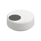 Tile Round 1 x 1 with Black Off-Center Dot/Circle/Eye print