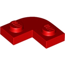 LEGO part 79491 Plate 2 x 2 Round Corner with 1 x 1 Cutout in Bright Red/ Red