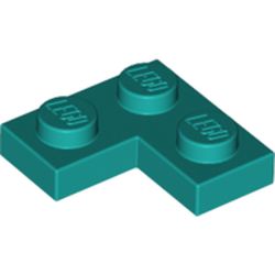 LEGO part 2420 Plate 2 x 2 Corner in Bright Bluish Green/ Dark Turquoise