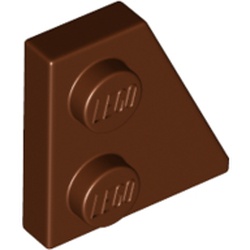 LEGO part 24307 Wedge Plate 2 x 2 Right in Reddish Brown