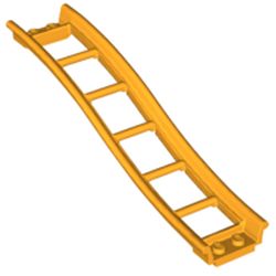 LEGO part 34738 Vehicle Track, Roller Coaster Ramp Small, 3 Bricks Elevation in Flame Yellowish Orange/ Bright Light Orange