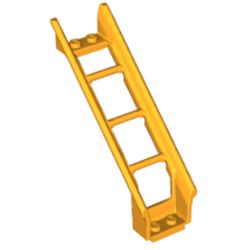 LEGO part 26561 Vehicle Track, Roller Coaster Steep Ramp, 6 Bricks Elevation in Flame Yellowish Orange/ Bright Light Orange