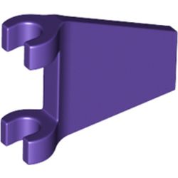 LEGO part 80324 Flag 2 x 2 Trapezoid with 2 Clips [Thick Open O Clips] in Medium Lilac/ Dark Purple