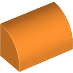 LEGO part 37352 Brick Curved 1 x 2 x 1 No Studs in Bright Orange/ Orange