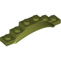LEGO part 62361 Wheel Arch, Mudguard, 1 1/2 x 6 x 1 [Arch Extended] in Olive Green