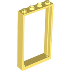 LEGO part 60596 Door Frame 1 x 4 x 6 Type 2 in Cool Yellow/ Bright Light Yellow