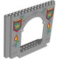 Panel 4 x 16 x 10 with Fire Torches, Banners with Crowns Print