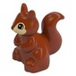 Duplo Animal Squirrel with Black and White Eyes on Tan Face Print