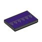 Tile 2 x 3 with Dark Purple Background and Buttons in Buttonholes Print