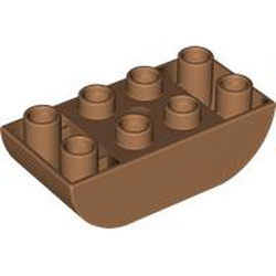 LEGO part BRICK 2X4 W. INV. BOWS in Medium Nougat
