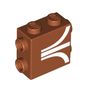 Brick Special 1 x 2 x 1 2/3 with 8 Studs on 3 Sides with White Lines/Atari Logo print