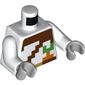 Torso Pixelated Reddish Brown Straps, Orange and Green Carrot print, White Arms, Light Bluish Gray Hands