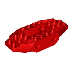 LEGO part 65186 Brick Special 4 x 10 x 1 With 2 Wedges, Pin Holes in Bright Red/ Red