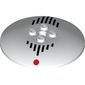 Dish 6 x 6 Inverted (Radar) with Solid Studs with Black Lines, Red Dots print