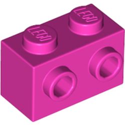 LEGO part 11211 Brick Special 1 x 2 with 2 Studs on 1 Side in Bright Purple/ Dark Pink
