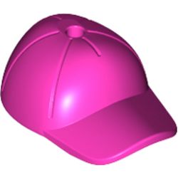 LEGO part 11303 Minifig Cap Short Curved Bill with Seams and Hole on Top in Bright Purple/ Dark Pink