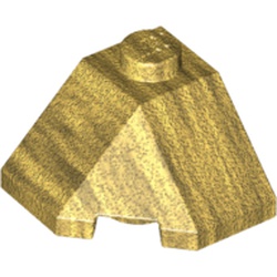 LEGO part 13548 Wedge Sloped 45° 2 x 2 Corner in Warm Gold/ Pearl Gold