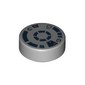 Tile Round 1 x 1 with R2-D2 Head print