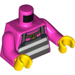 LEGO part 973pr5969c01 MINI UPPER PART, NO. 5969 in Bright Purple/ Dark Pink