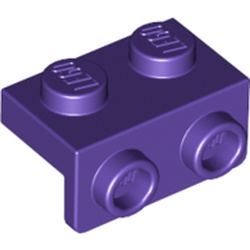 LEGO part 99781 Bracket 1 x 2 - 1 x 2 in Medium Lilac/ Dark Purple