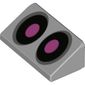 Slope 30° 1 x 2 x 2/3 with Black Eyes, Bright Pink Pupils print
